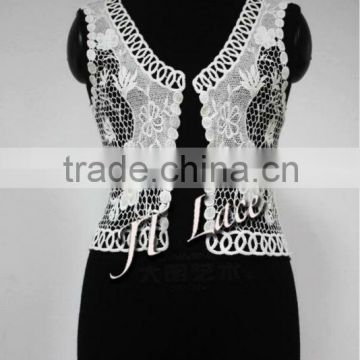 2013 fashion embroidery dress design cotton lace vest