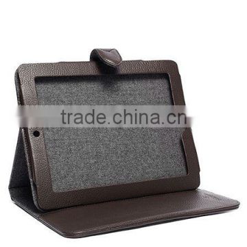 Leather Flannel case for Ipad