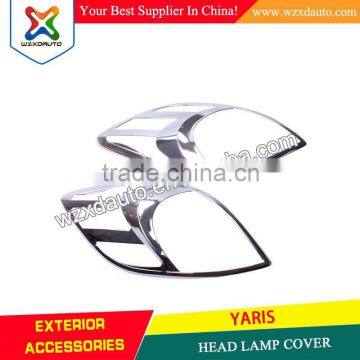 2014 TOYOTA YARIS(SEDAN) CHROME HEAD LAMP COVER CAR ACCESSORIES