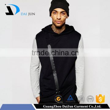 Men's OEM 100% cotton White Long Sleeve Pullover Zipper wholesale plain hoodies