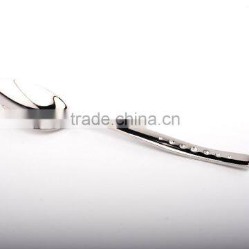 New Arrival Hot Sales Food Safety Customed Stainless Steel 18/8 Crystal Wedding Tea or Coffee Spoon With Crystals on the Handle