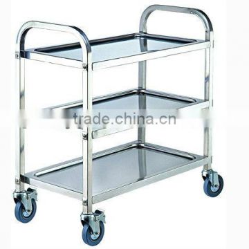 Stainless Steel Three-layers Dining Cart (square tube)