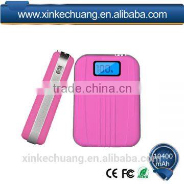 Hot Sale colorful 5000mah li-polymer portable power bank with bule LCD screen