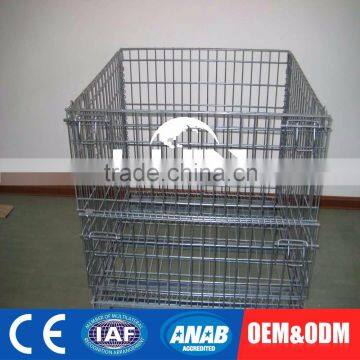 Customized Foldable Warehouse Storage Carts Wire Mesh Fence Deck photo-3
