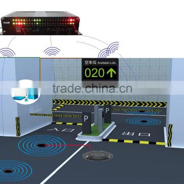 Smart car parking guidance sensor system for one entrance and one exit parking lot