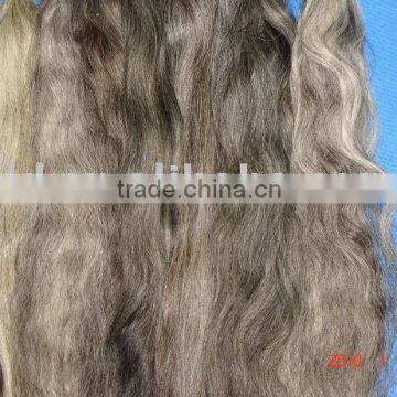 Human Grey Hair / virgin remy raw hair / Old Woman hair / Gray hair