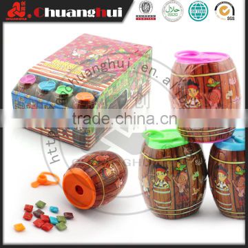 Barrel Bubble Gum / Barrel Shape Candy Colorful Square Bubble Gum