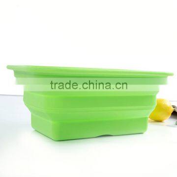 Outdoor Large Capacity Easy Take Storage Silicone Folded Camping Fruit Vegetable Basin Outdoor Folding Basin Cutlery photo-6