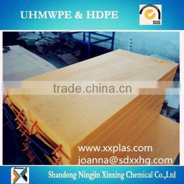 yellow uhmw-pe crane truck outrigger pad