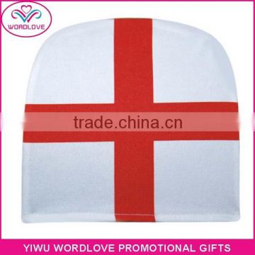 high quality printed spandex&polyester custom national flag car headrest cover,fans popular football team car headrest flag