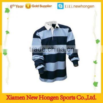 custom high quality rugby jersey striped polyester jersey wholesale