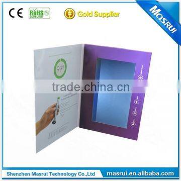 Promotional lcd video brochure card/lcd brochure
