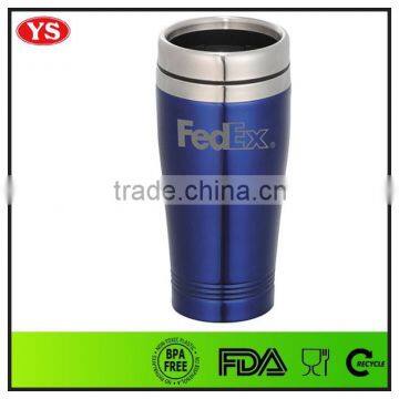 FDA certification 450 ml stainless steel customized travel mugs with screw lid