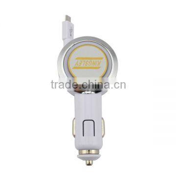 Universal micro usb car charger with connector