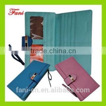 Newest design high quality pu leather / genuine leather wallets for ladies