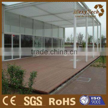 2016 bare foot friendly outdoor wood plastic composite white color decking