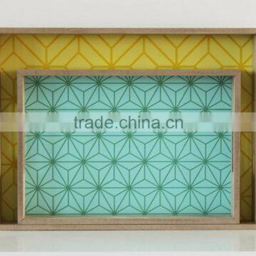 Yellow Handmade Wooden Tray photo-3