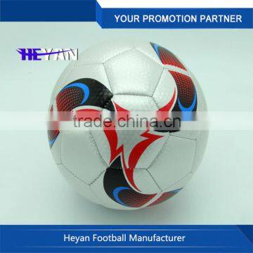 New design sport football siz 5 Mat Grain leather machine stitched soccer