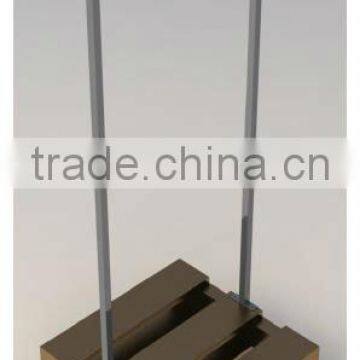 Garment rack stand with wooden base