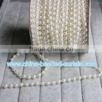 Wholesale 25M/Roll Ivory Round Plastic Pearl Beads Strands for Wedding Decoration