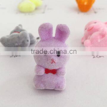 Flocked Mini PVC Toy Rabbit