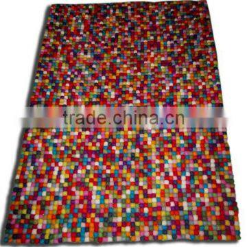 Rectangle Felt Ball Carpet/ Rug/Teppich