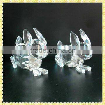 Hot Sale Clear Cut Crystal Rabbit For Table Centerpieces