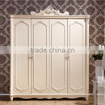 European Antique bedroom furniture HA-912# solid wood wardrobe bedroom closet wood wardrobe cabinets wooden wardrobe designs