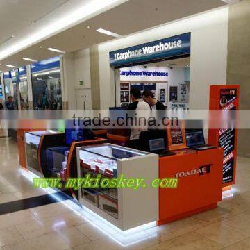 4m by 3m high quality hot sale cell phone kiosk design / mobile phone kiosk design for shopping mall