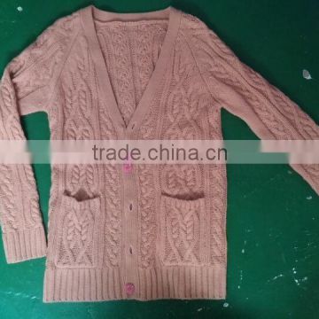 15JW0312 cheap price man jaquard cardigan sweater