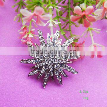 Attractive custom wedding invitation rhinestone brooch with rhinestone bling