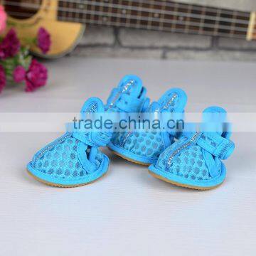Pink Dog Boots Breathable Sandals Pet Puppy Anti-Slip Shoes photo-3