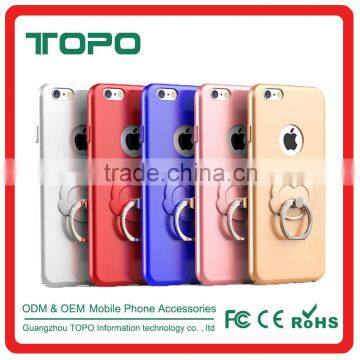 Hot selling fashion mobile bracket cover phone Anti falling finger ring stand holder case for iphone 6 6s plus