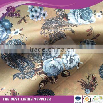 shaoxing 100% polyester taffeta custom suit lining fabric