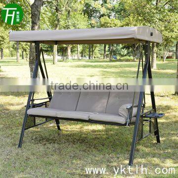 outdoor furniture 3seat garden swing with roof