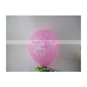 Wholesale Printed Number & Age Latex Balloons, number Age 5/5th Birthday Mixed Latex Balloons for Birthday Party Decorations