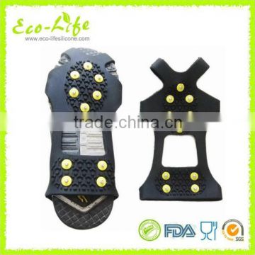 4 Sizes 10 spikes Anti-slip Snow Shoe Gripper, Ice Shoes Cover, Climbing Crampon