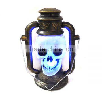 2017 new product skull lantern with colorful led lights