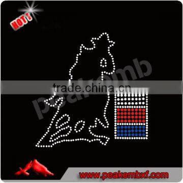 Beautiful Horse Rhinestone Hotfix Motif Design