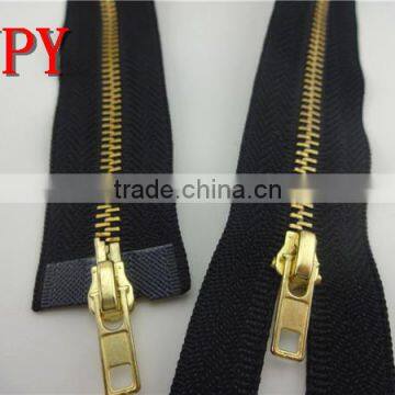 High Quality Two-way Gold Metal Zipper Factory in China