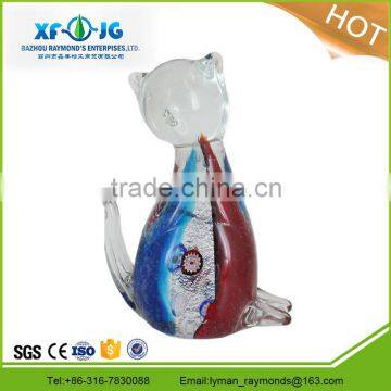 Murano glass cat, glass animal figurine