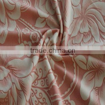 super soft 100% polyester flower design fabric,flocked sofa fabric for hometextile, bedding,christmas fabric