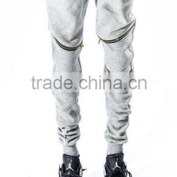 BIKER ZIP JOGGERS GREY Moto Jogger Pants Gym Pants (lotbike069) photo-2