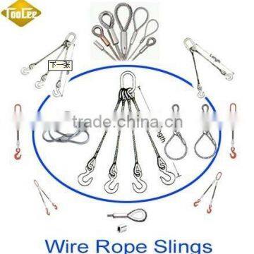 7*7 / 1*19 Galvanized Single Leg Eye and Eye Wire Rope Sling photo-3