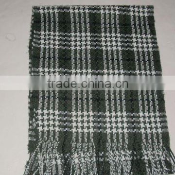 spring woven houndstooth crincle scarf