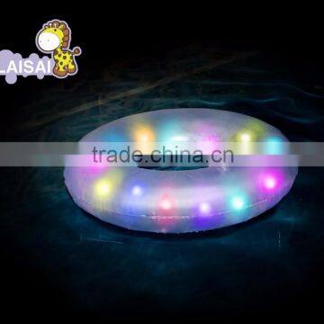 glow swim ring custom logo LED light glow swimming rings