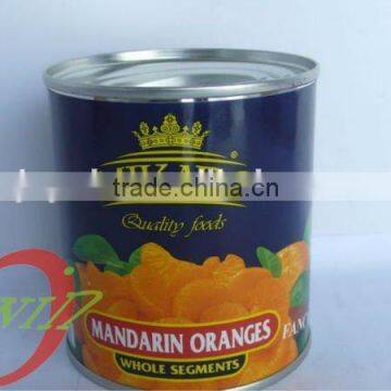 Tinned mandarin in syrup