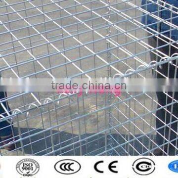 Haotian galvanized square mesh hole welded mesh stone cage factory