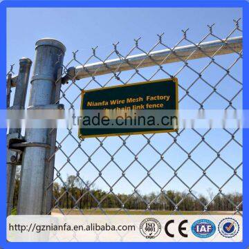 Guangzhou Galvanized chain link fence wire fence /Used chain link fence for sale factory