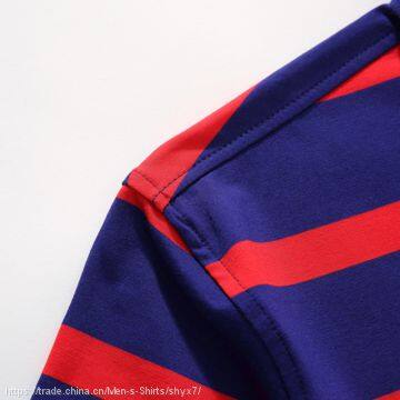 Yixigeluo2017 Summer Business New Stripe Short Sleeved Polo Shirt Men's T-shirt T-shirt Lapel Burst Men photo-4